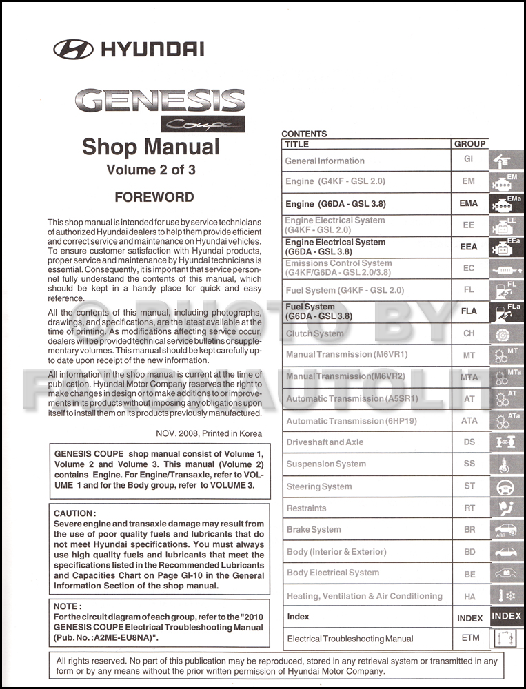Download 2009 Hyundai Genesis Service & Repair Manual Software ...